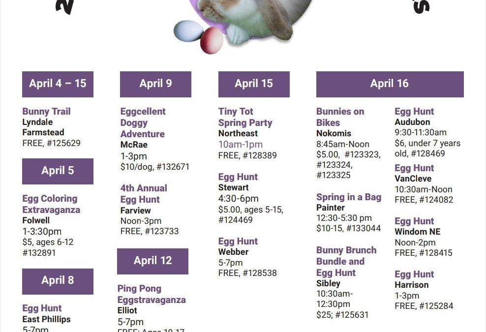Minneapolis Parks: 10 Different Egg Hunts for Kids Citywide!
